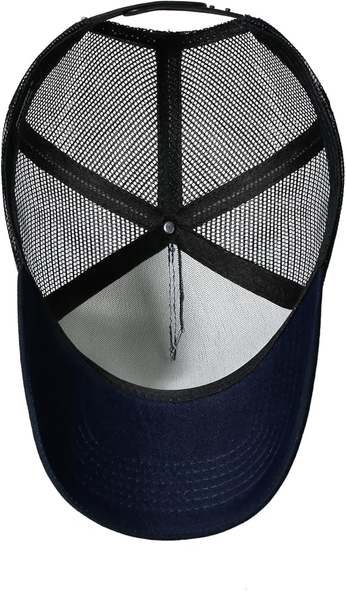 American Flag Trucker Hat - Snapback Hat, Baseball Cap for Men Women - Breathable Mesh Side, Adjustable Fit - for Casual Wear