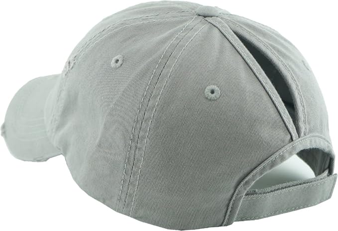 Classic Plain Ponytail Messy High Bun Headwear Adjustable Cotton Trucker Mesh Glitter Hat Baseball Cap