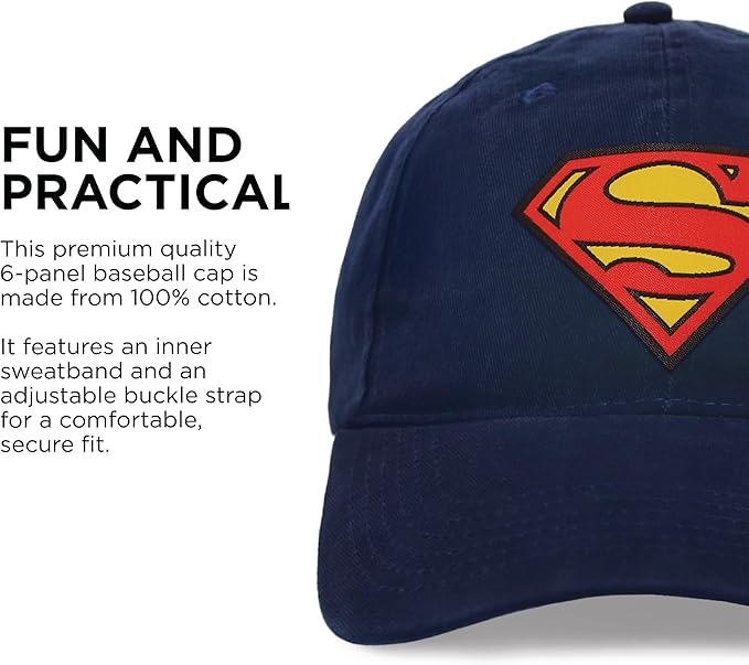 ABG Accessories Superman Hats for Men Baseball Cap