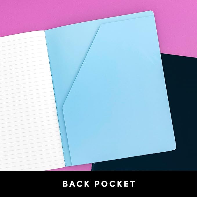 PAPERAGE Soft Cover Lined Journal Notebook, 2 Pack, 100 Pages, Large 7.5 inches - Image 5