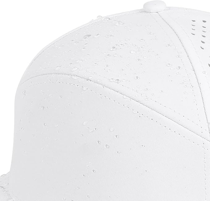 Quick Dry Baseball Cap Flat Brim Snapback Hat Sun and Rain Protection Golf Hat for Men Women