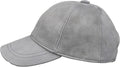 Suede Leather Baseball Cap – Unstructured 6 Panel Adjustable Strapback Hat for Men & Women