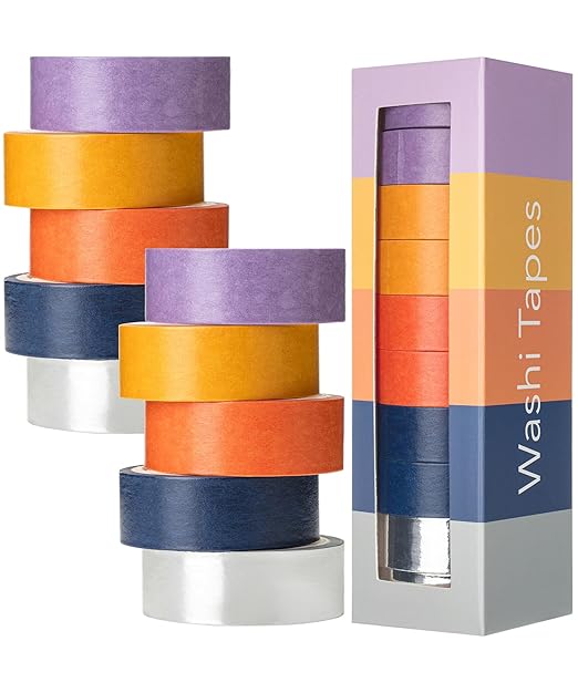 Mr. Pen- Washi Tape Set, 10 Rolls, Autumnal Reverie, Decorative Tape, Washi by MrPen