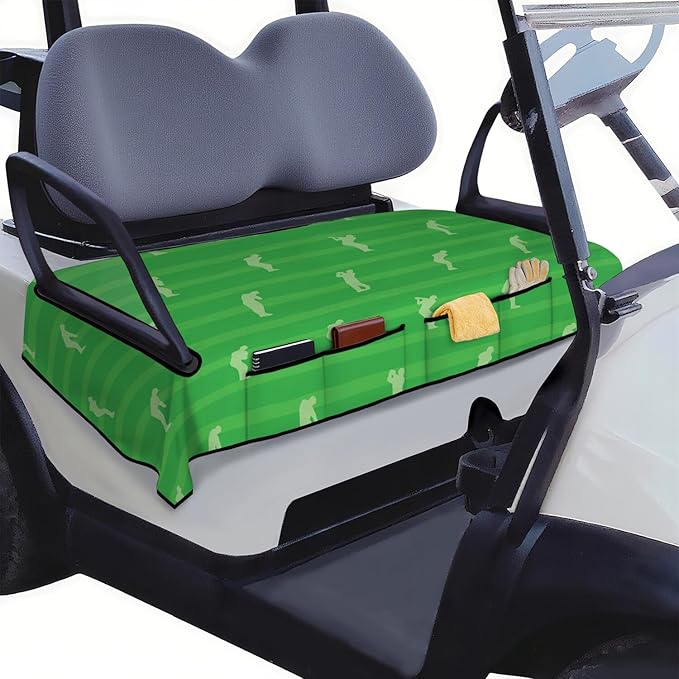 Golf Cart Seat Covers, Golf Cart Seat Towel Blanket for 2-Seat Golf Carts, Breathable Golf Cart Seat Cushions Golf Club Car Accessories 51'' x 31''