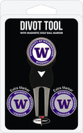 Team Golf NCAA Divot Tool with 3 Golf Ball Markers Pack, Markers are Removable Magnetic Double-Sided Enamel
