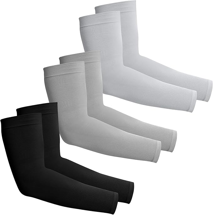 Tough Outdoors UV Arm Sleeves for Men Women - Sun Protection Sleeves - Compression Golf Baseball Cooling Tattoo Arm Sleeve