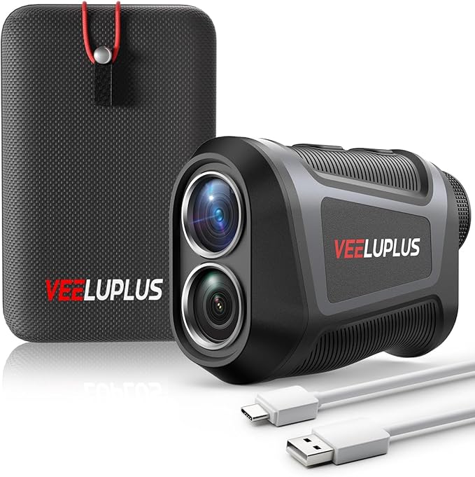 Golf Rangefinder with Slope & Magnet, 660 Yards Range Finde Golf with Flag Pole Locking Vibration, IP54, Ergonomic Design, Anti-Shake, Rechargeable Golf Accessories for Golfers