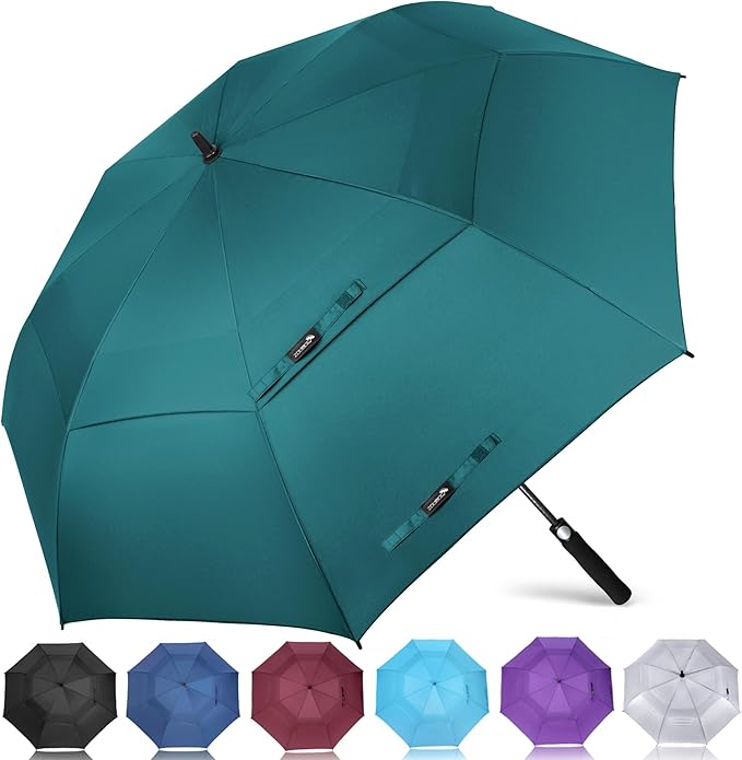 ZOMAKE Golf Umbrella Windproof, Extra Large Oversized Heavy Duty Double Canopy for Rain, Sports Games & Push Cart(51/54/62/68/72Inch)