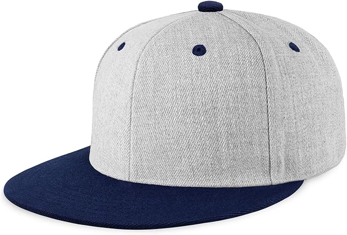 CHOK.LIDS Flat Bill Visor Classic Snapback Hat Blank Adjustable Brim High Top End Trendy Color Style Plain Tone Baseball Cap