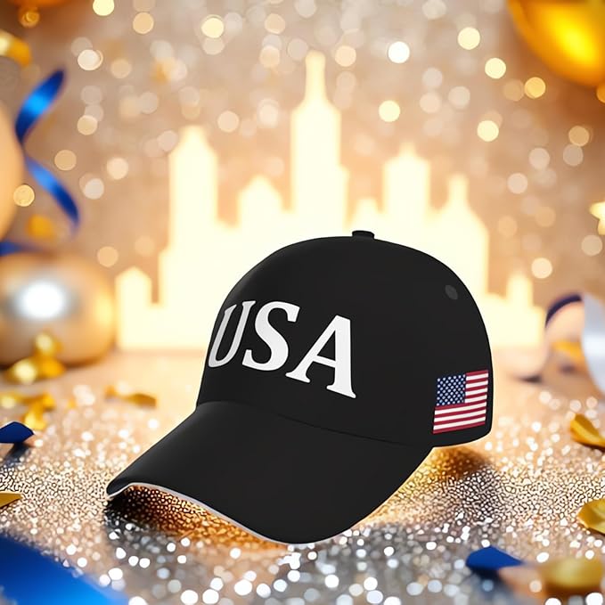USA Flag Baseball Cap American Patriotic Trucker Hat Father Dad Mother Mom Adjustable Sportswear Hat for Men Women Adults