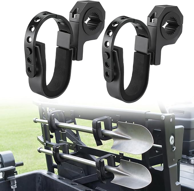 UTV Hunting Tool Holder,Roll Bar Tool Gun Rack Fits for 1", 1.5",1.75", and 2" Roll Bar UTV Rack, Gun Mount Compatible with Polaris RZR Ranger Can-Am Kawasaki Snowmobile Golf Cart