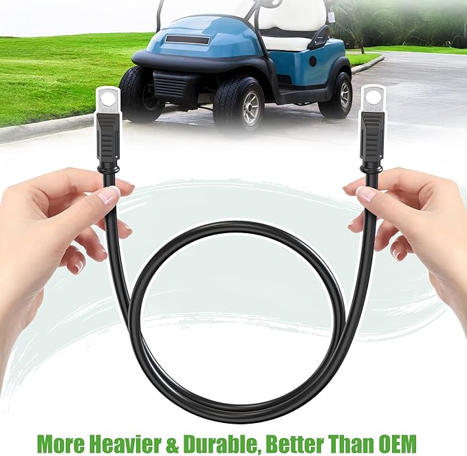 10L0L 3 Awg Golf Cart Heavy Duty Battery Cables for 48 Volt Club Car DS & Precedent 1994 Up, 7 PCS Pure Copper Golf Battery Wiring Cables, 14"+41" Long