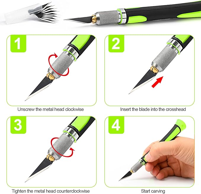 EHDIS Precision Hobby Knife Set Utility Craft Knife Kit - Image 7
