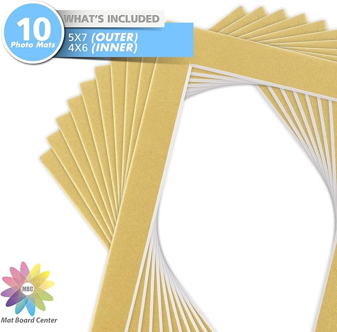 Mat Board Center, 5x7 for 4x6 Old Gold Color Mats - Image 3