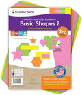 Basic Shapes 2: Hearts, Rectangles, 696 Pieces US Made Card Stock Punch Out by FreshCutCrafts