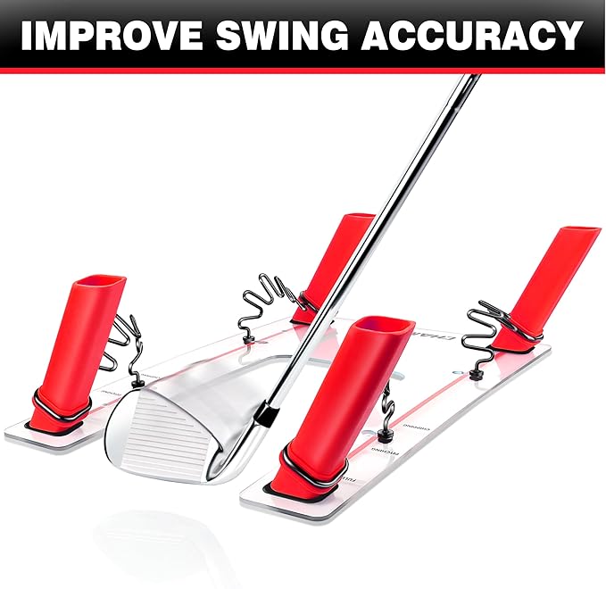 CHAMPKEY Magnetic Golf Swing Trainer - Swing Plane Training Aid - Improve Swing Accuracy and Skills for Indoor and Outdoor Training