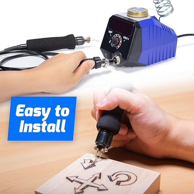 WEP 939D-V Wood Burning Kit 250-750℃/482-1382℉Adjustable Wood Burning Tool - Image 3