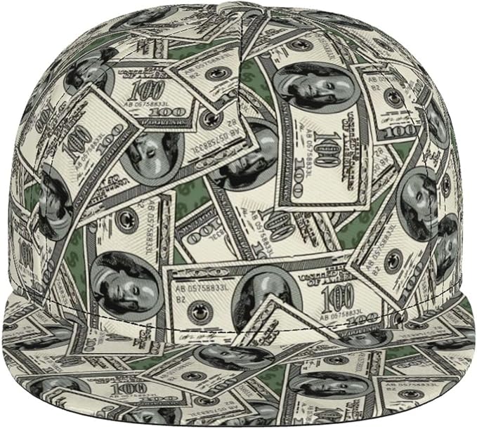 Fashion Snapback Hat for Men Women, Hip Hop Style Baseball Cap Flat Bill Hats Adjustable Trucker Sun Hat