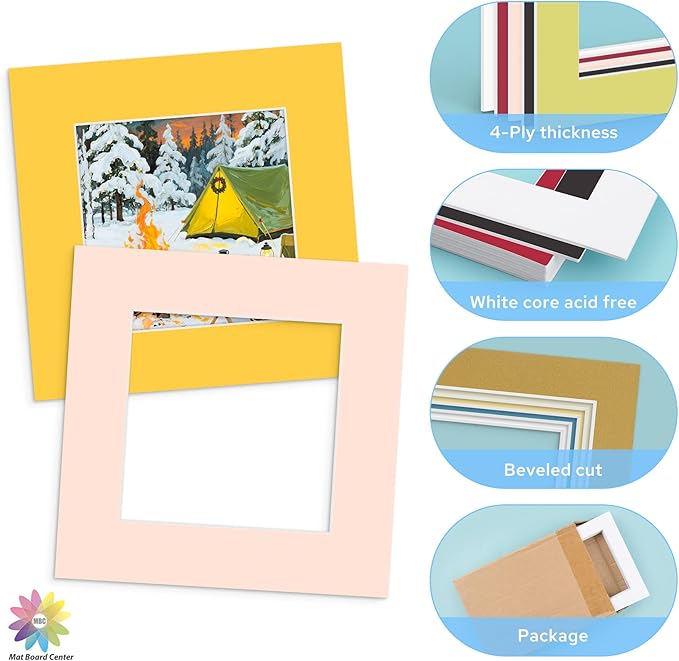 Mat Board Center, 12X12 Mix Color Mats - Image 3