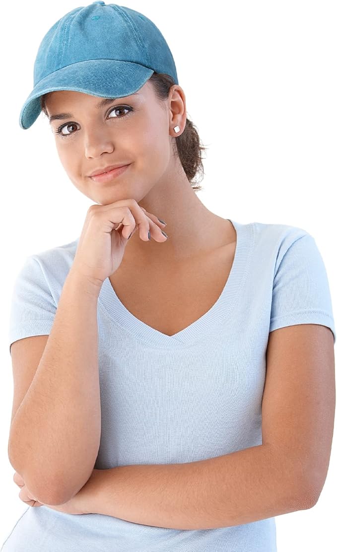 5 Pieces Unisex Cotton Vintage Baseball Cap Low Profile Unstructured Baseball Hat Washed Distressed Twill Adjustable Dad Hat