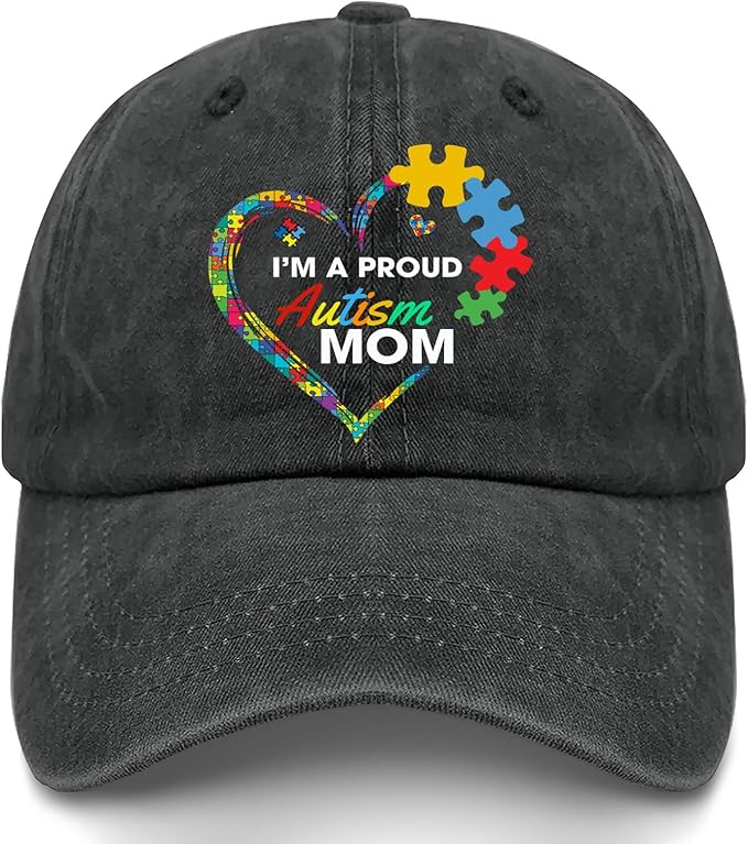 I'm a Pround Autism Uncle Baseball Cap for Mens Fashion Washed Distressed Baseball Caps