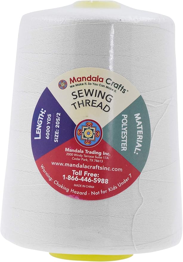 Mandala Crafts 4 Pack of Serger Threads Cones Spools - Image 3