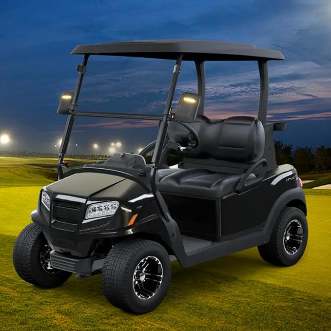Golf Cart Mirror Universal with Turn Signal Light Golf Cart Side Mirrors Rear view Mirrors for Club Car EZGO Yamaha