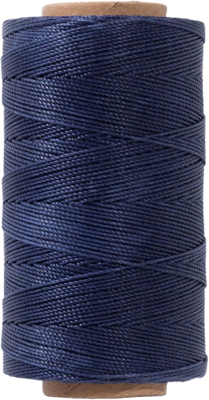 Heavy Duty Round Waxed Thread 0.8mm, 218 Yards, Dark Blue, Bonded Thick by Wearecommittedtohelpingpeoplecreatebeautifuluniqueandpersonalizedhandcraftedcreations