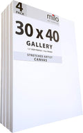 milo Stretched Artist Canvas | 30x40 inches | 4 Pack | 1.5” inch Thick Gallery by milo