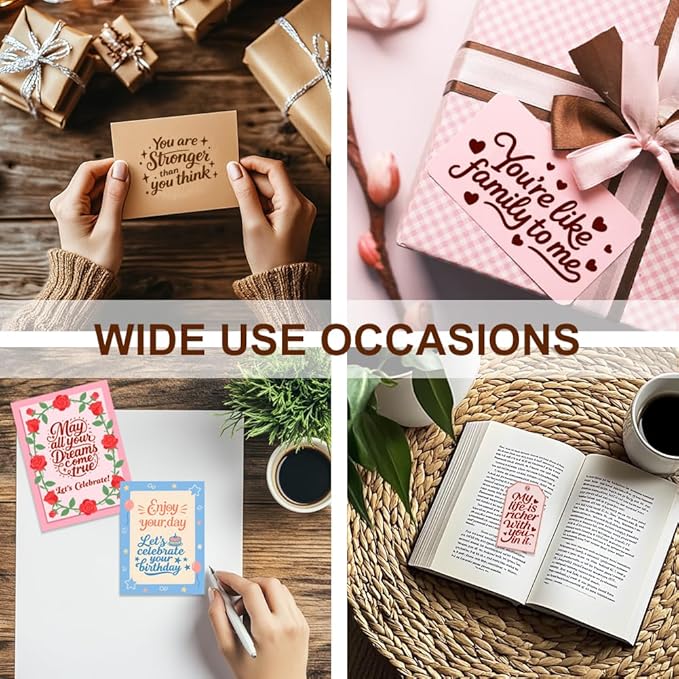 6 Pcs Greeting Words Clear Stamps - Image 6