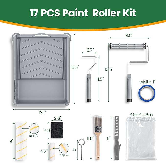 VOOMEY 17 Piece Paint Roller Kit - Image 6