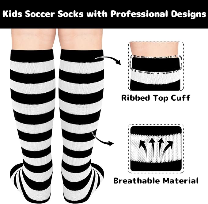 Olreco 1 Pack Toddler Kids Youth Soccer Socks Girls Boys Baseball Socks Youth Knee High Softball Football Accessories Cotton