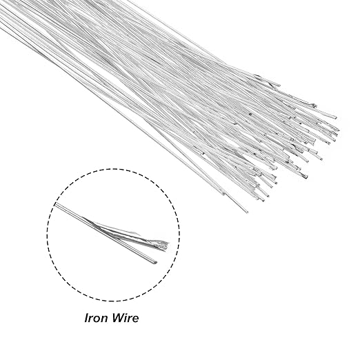 PATIKIL 32 Inch 22 Gauge Floral Stem Wire, 3 Pack/120 Pieces Bouquet Stem Paper - Image 4