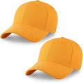 2-Pack Classic Structured Baseball Cap Adjustable Snapback Multipack Ball Caps for Custom Embroidery Running Workouts Outdoor