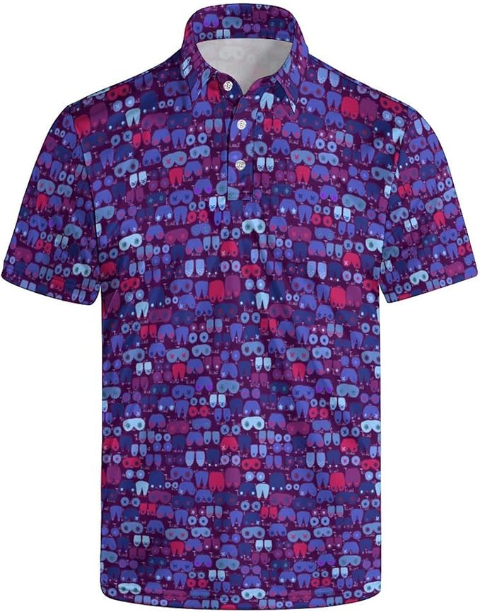 Mens Golf Shirts Golf Polo Shirts for Men Short Sleeve Polo Shirts Golf Gifts