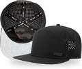 UVCoolix™ Cooling Sweatband Flat Bill Golf Baseball Cap,Breathable Sun Protection,Water-Resistant Snapback Performance Hat