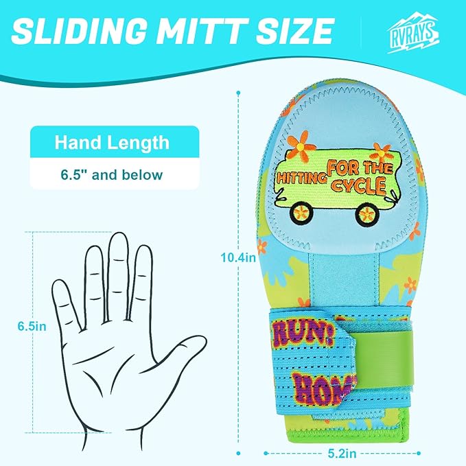 Baseball Sliding Mitt - Sliding Mitt for Youth - Drippy Drip Accessory Gingerbread Man, Coco, Scary HaHa - Softball