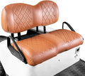 NOKINS Golf Cart Seat Covers Fit EZGO TXT RXV Freedom Liberty Express Premium Front Seat Cushion, Golf Cart Accessories Replacement Premium Front Seat Covers, No Stapler (All Brown)