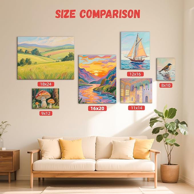 Simetufy 12 Pack 16x20 Inch Flat Canvas Panels Large Painting Canvas Boards - 8 - Image 8
