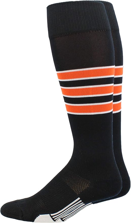 MadSportsStuff Softball Socks Baseball Socks | White & Team Colors | USA Made | Sizes for Girls, Youth Boys, Men & Women