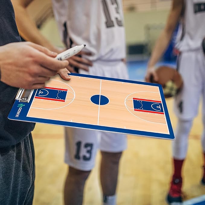 Basketball Dry Erase Coaches Clipboard, Basketball Clipboard for Coaches Double-Sided Basketball White Board for Coaches Writable and Erasable Basketball Dry Erase Board for Coaches Gift