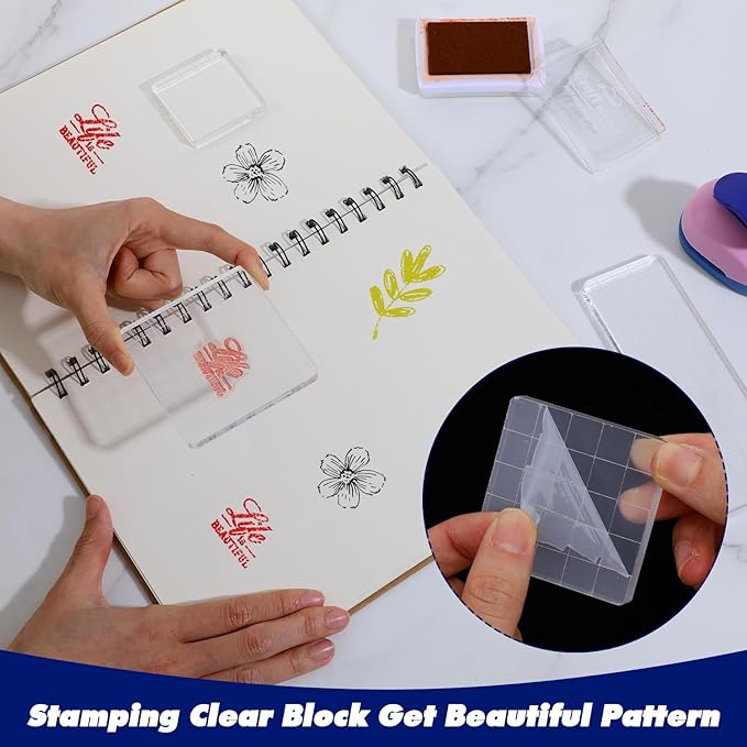 6 Pcs Acrylic Stamp Block Acrylic Blocks - Image 6
