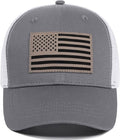 American Flag Trucker Hat - Snapback Hats for Men Women Baseball Cap - Breathable Mesh & Adjustable Fit for Casual Wear