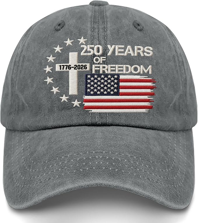 US 250th Anniversary Hat, Patriotic Embroidered Cap, 1776-2026 Freedom Celebration, 250 Years American History Gift Patriots