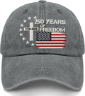 US 250th Anniversary Hat, Patriotic Embroidered Cap, 1776-2026 Freedom Celebration, 250 Years American History Gift Patriots