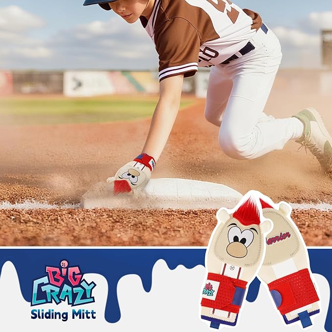 Sliding Mitt for Youth, Baseball Softball Sliding Glove for Kid, Hand Protection for Left & Right Hands, Baseball Accessories and Protective, Flexible Breathable Durable