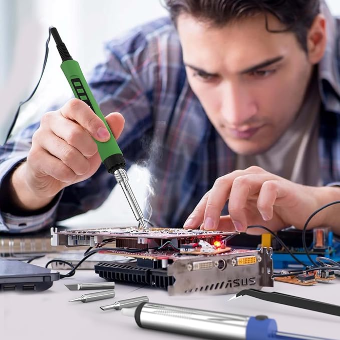 Soldering Iron Kit, 190W Soldering Gun, 110V LED Solder Kit - Image 3