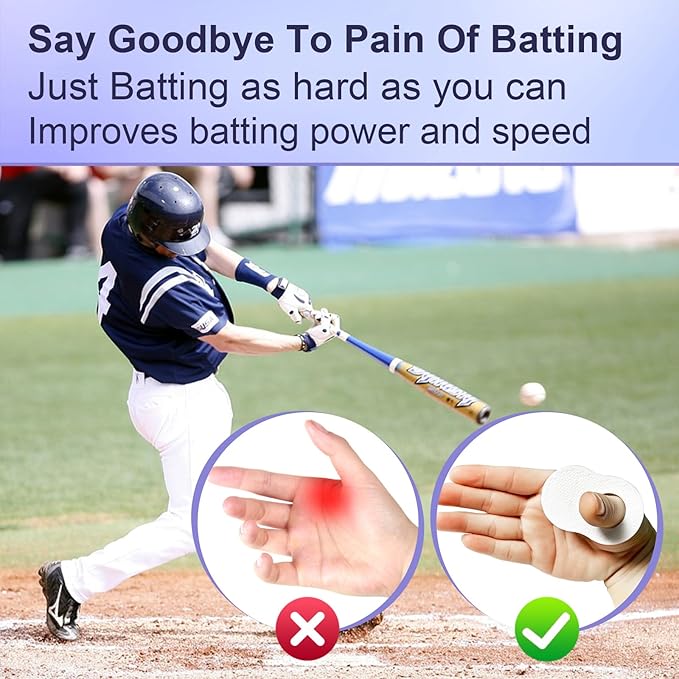 2 Pack Baseball Thumb Guard for Pro Batters, Hitter Training Aid, Thumb Guard Baseball & Softball Baseball Batting Grip Baseball Accessories Baseball Training Equipment Reduce Bat Sting