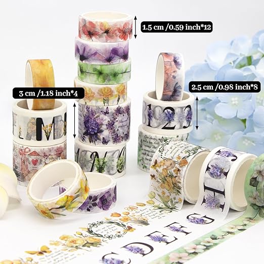 24 Rolls Washi Tape Set - Image 2
