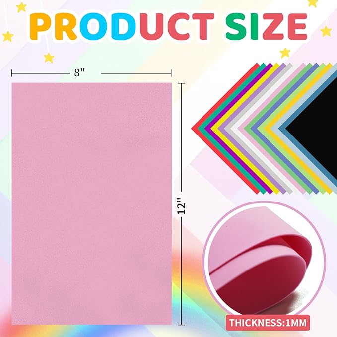 60 Pack EVA Foam Sheets, 12 x 8 Inch, 1mm Thick - Image 2